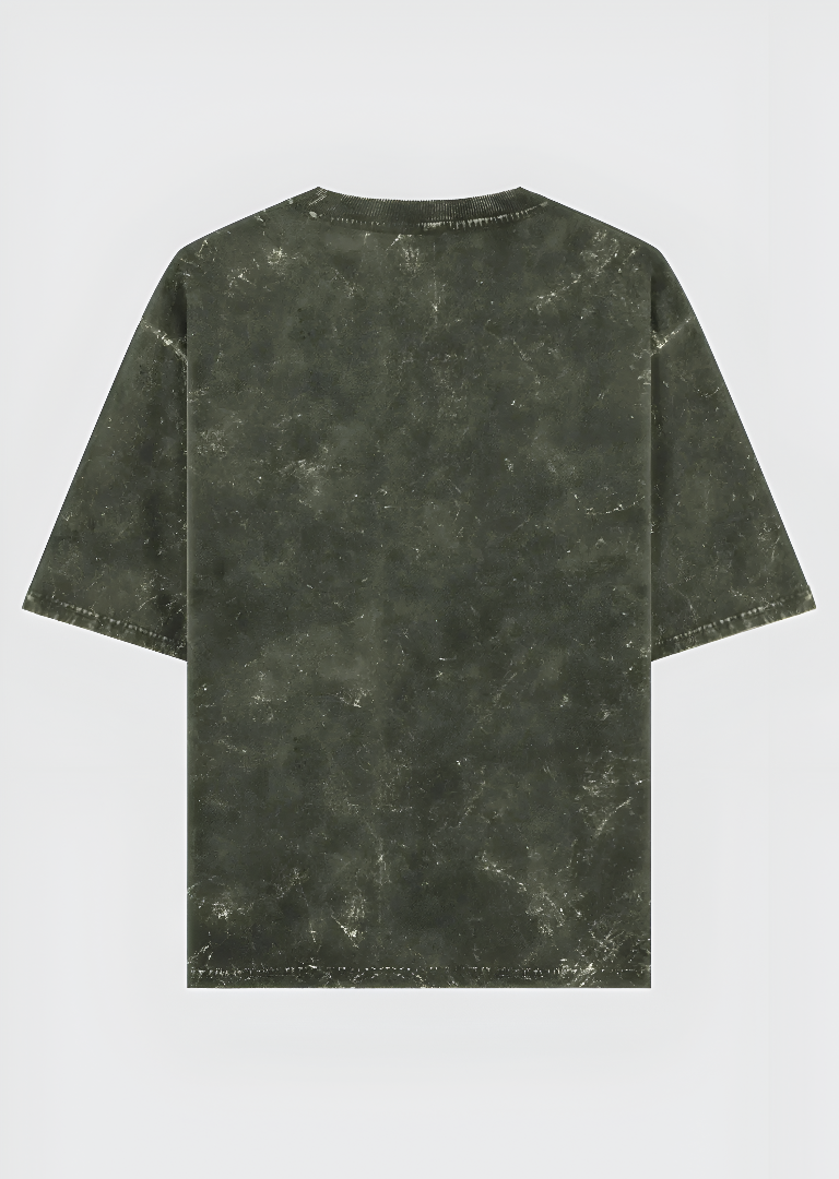 ACID WASHED CROP OVERSIZED TSHIRT