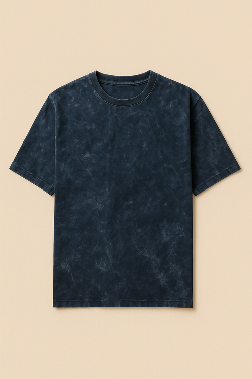 ACID WASHED CROP OVERSIZED TSHIRT