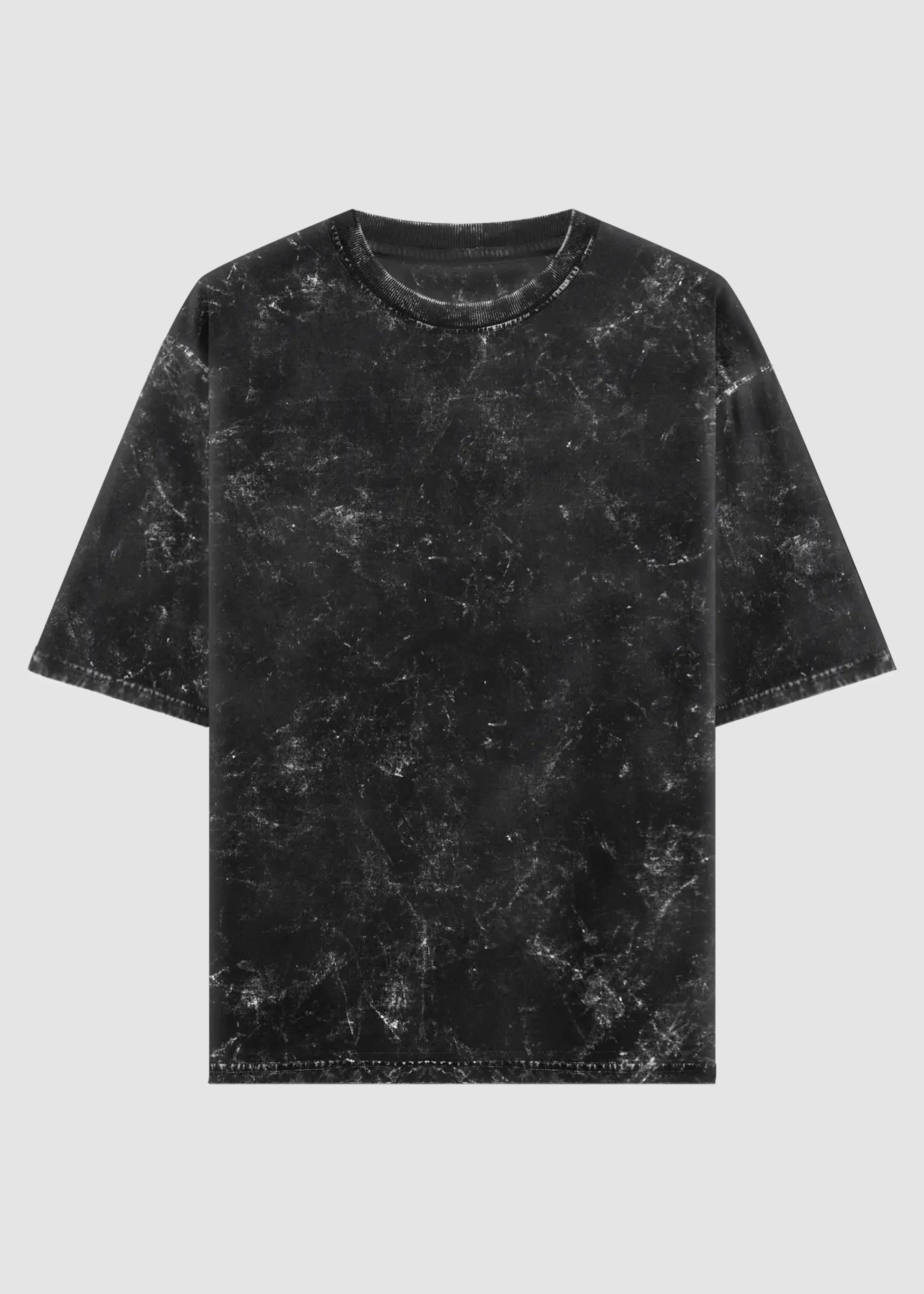 ACID WASHED CROP OVERSIZED TSHIRT